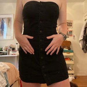 PacSun Black Denim Button Up Dress